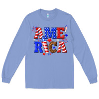 Colony Blue America Long Sleeve Tee - NancyCooperArtShop