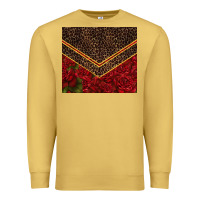 Antique Gold red roses with leopard Premium Sweatshirt - TumblerDesignByShophia