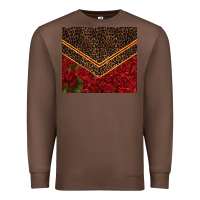 Chestnut red roses with leopard Premium Sweatshirt - TumblerDesignByShophia