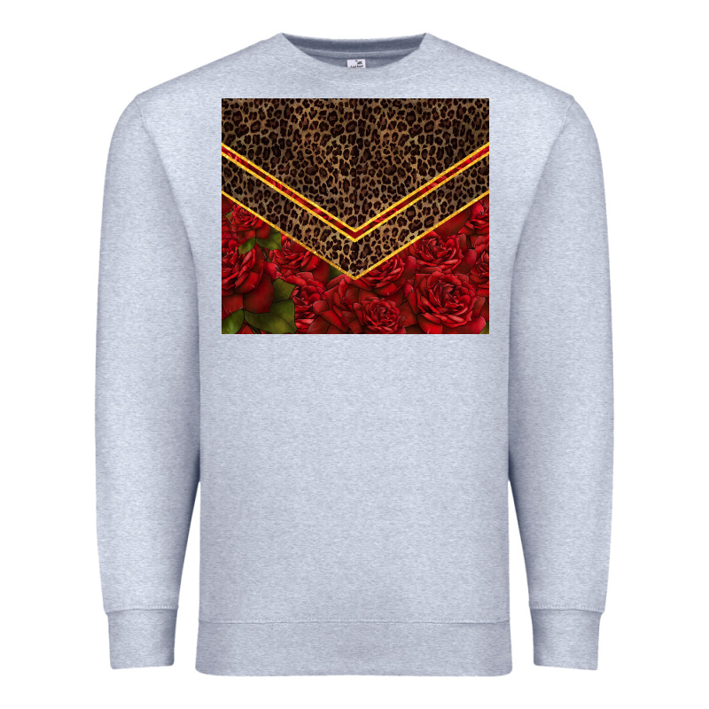 Red Roses With Leopard Premium Sweatshirt by TumblerDesignByShophia | Teevron
