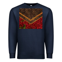 Navy red roses with leopard Premium Sweatshirt - TumblerDesignByShophia