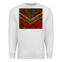 Oatmeal Heather red roses with leopard Premium Sweatshirt - TumblerDesignByShophia