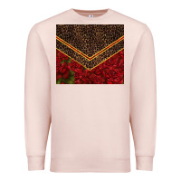 Pale Pink red roses with leopard Premium Sweatshirt - TumblerDesignByShophia