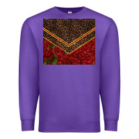 Purple red roses with leopard Premium Sweatshirt - TumblerDesignByShophia