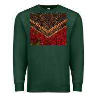 Sports Green red roses with leopard Premium Sweatshirt - TumblerDesignByShophia