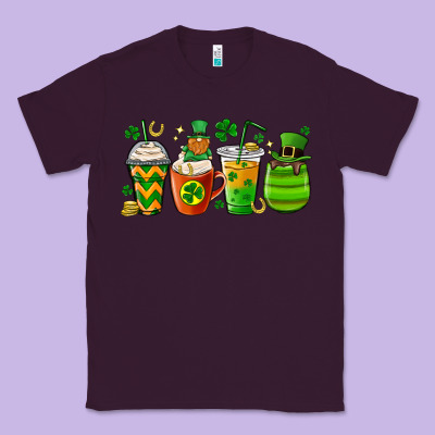 St. Patricks Day Coffee Cups Classic Tee Designed By Maliassmallbusiness