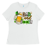 White bad and boozy Ladies Tee - RacoonDesign
