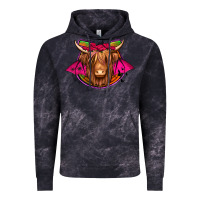 Cloud Black halloween highland cow horseshoe Vintage Hoodie - Jasminsmagicworld