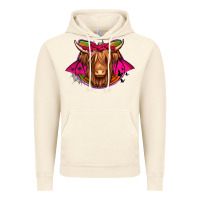 Vintage Artic halloween highland cow horseshoe Vintage Hoodie - Jasminsmagicworld