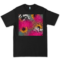 Black pink glitter leopard cowhide Premium Tee - JahusDesignShop