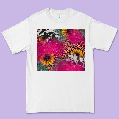 Pink Glitter Leopard Cowhide Premium Tee Designed By Jahusdesignshop