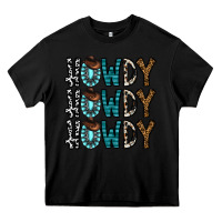 Black howdy howdy howdy Heavy Core Tee - CowhideDigitalArt