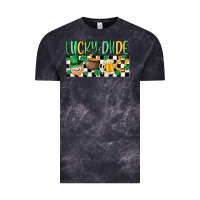 Cloud Black lucky dude Vintage Tee - MaliasSmallBusiness
