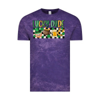 Cloud Purple lucky dude Vintage Tee - MaliasSmallBusiness