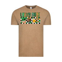 Vintage Coffee lucky dude Vintage Tee - MaliasSmallBusiness