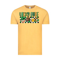 Vintage Mustard lucky dude Vintage Tee - MaliasSmallBusiness