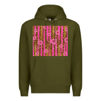 Army Green glitter pink stripe leopard pattern with flowers Premium Hoodie - TumblerDesignByShophia