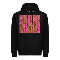 Black glitter pink stripe leopard pattern with flowers Premium Hoodie - TumblerDesignByShophia