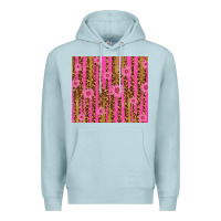 Blue Mist glitter pink stripe leopard pattern with flowers Premium Hoodie - TumblerDesignByShophia