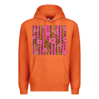 Carrot glitter pink stripe leopard pattern with flowers Premium Hoodie - TumblerDesignByShophia