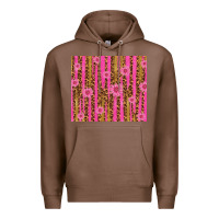Chestnut glitter pink stripe leopard pattern with flowers Premium Hoodie - TumblerDesignByShophia