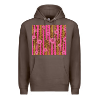 Coffee glitter pink stripe leopard pattern with flowers Premium Hoodie - TumblerDesignByShophia