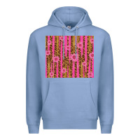 Colony Blue glitter pink stripe leopard pattern with flowers Premium Hoodie - TumblerDesignByShophia