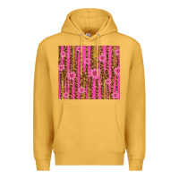 Mustard glitter pink stripe leopard pattern with flowers Premium Hoodie - TumblerDesignByShophia