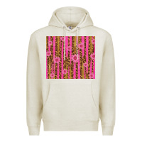 Oatmeal Heather glitter pink stripe leopard pattern with flowers Premium Hoodie - TumblerDesignByShophia