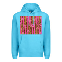 Ocean Blue glitter pink stripe leopard pattern with flowers Premium Hoodie - TumblerDesignByShophia