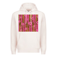 Pale Pink glitter pink stripe leopard pattern with flowers Premium Hoodie - TumblerDesignByShophia
