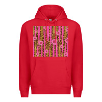 Red glitter pink stripe leopard pattern with flowers Premium Hoodie - TumblerDesignByShophia