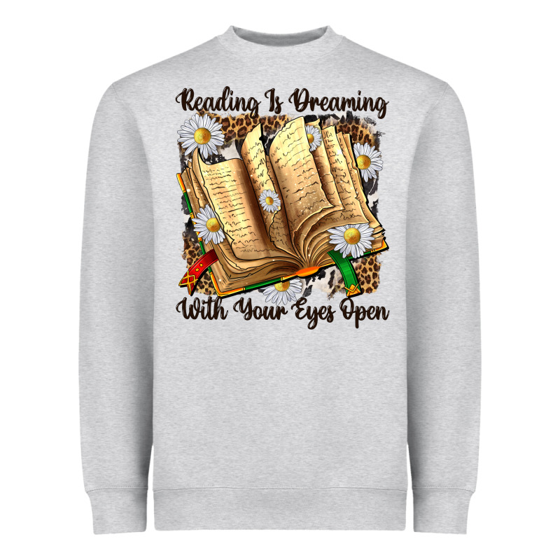 Reading Is Dreaming With Your Eyes Open Heavyweight Sweatshirt by NancyCooperArtShop | Teevron