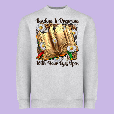 Reading Is Dreaming With Your Eyes Open Heavyweight Sweatshirt Designed By Nancycooperartshop