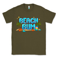 Army Green beach bum Classic Tee - JahusDesignShop