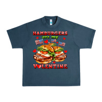 Midnight Navy hamburger are my valentine Urban Heavy Tee - AdoDesignShop