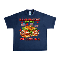Navy hamburger are my valentine Urban Heavy Tee - AdoDesignShop