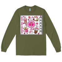 Army Green christmas vibes coffee Long Sleeve Tee - MaliasSmallBusiness