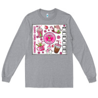 Heather Grey christmas vibes coffee Long Sleeve Tee - MaliasSmallBusiness