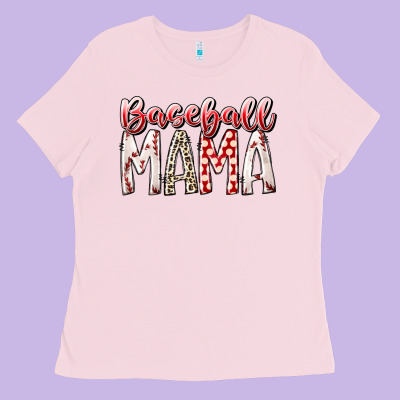 Baseball  Mama Ladies Tee Designed By Racoondesign