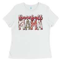 White baseball  mama Ladies Tee - RacoonDesign
