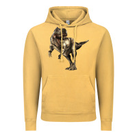 Vintage Mustard Tyrannosaurus T rex Vintage Hoodie - LillyAllenDesigns