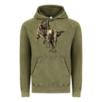 Vintage Olive Tyrannosaurus T rex Vintage Hoodie - LillyAllenDesigns