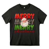 Asphalt Merry Christmas Santa Heavy Core Tee - FaDigitalArtStudio