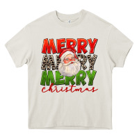 Cream Merry Christmas Santa Heavy Core Tee - FaDigitalArtStudio