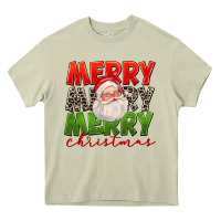 Mossy Merry Christmas Santa Heavy Core Tee - FaDigitalArtStudio