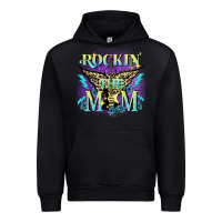 Black Rockin' the mom Mother's Day Urban Hoodie - FaDigitalArtStudio