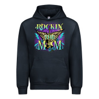 Navy Rockin' the mom Mother's Day Urban Hoodie - FaDigitalArtStudio