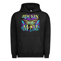 Pigment Black Rockin' the mom Mother's Day Urban Hoodie - FaDigitalArtStudio