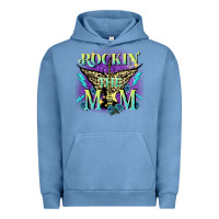 Pigment Pebble Blue Rockin' the mom Mother's Day Urban Hoodie - FaDigitalArtStudio